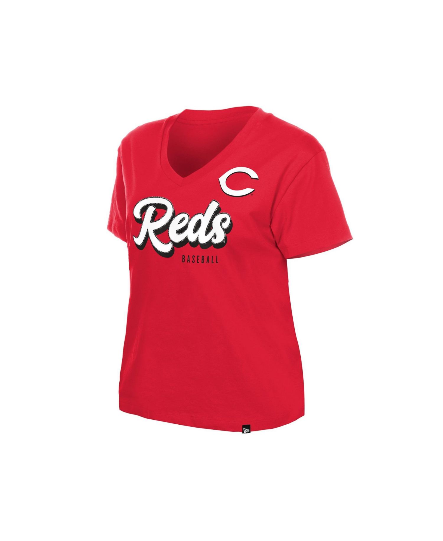 Women's Cincinnati Reds V-Neck Short-Sleeve T-Shirt