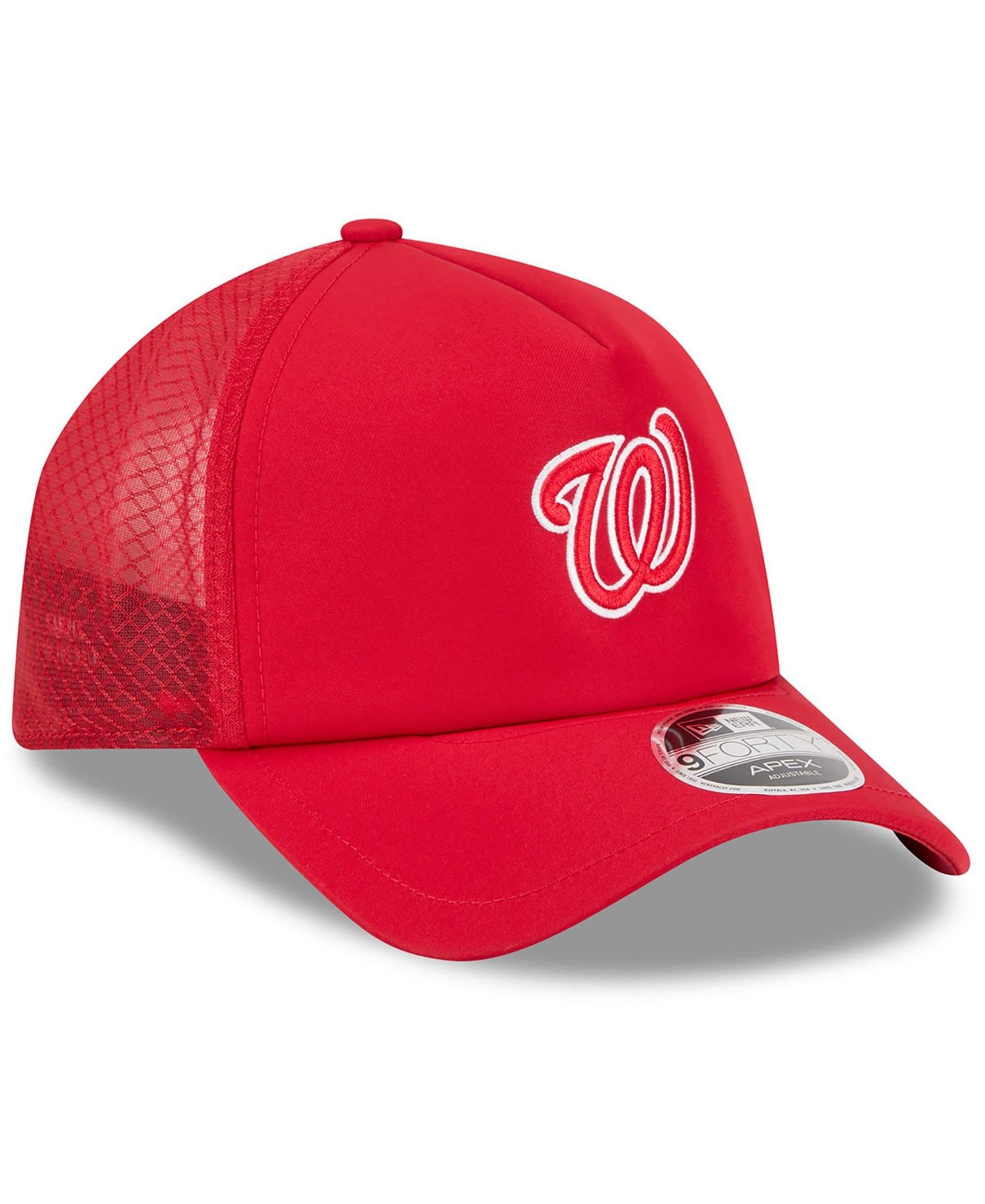 Men's Red Washington Nationals 2026 Batting Practice Alternate Apex 9FORTY Adjustable Hat