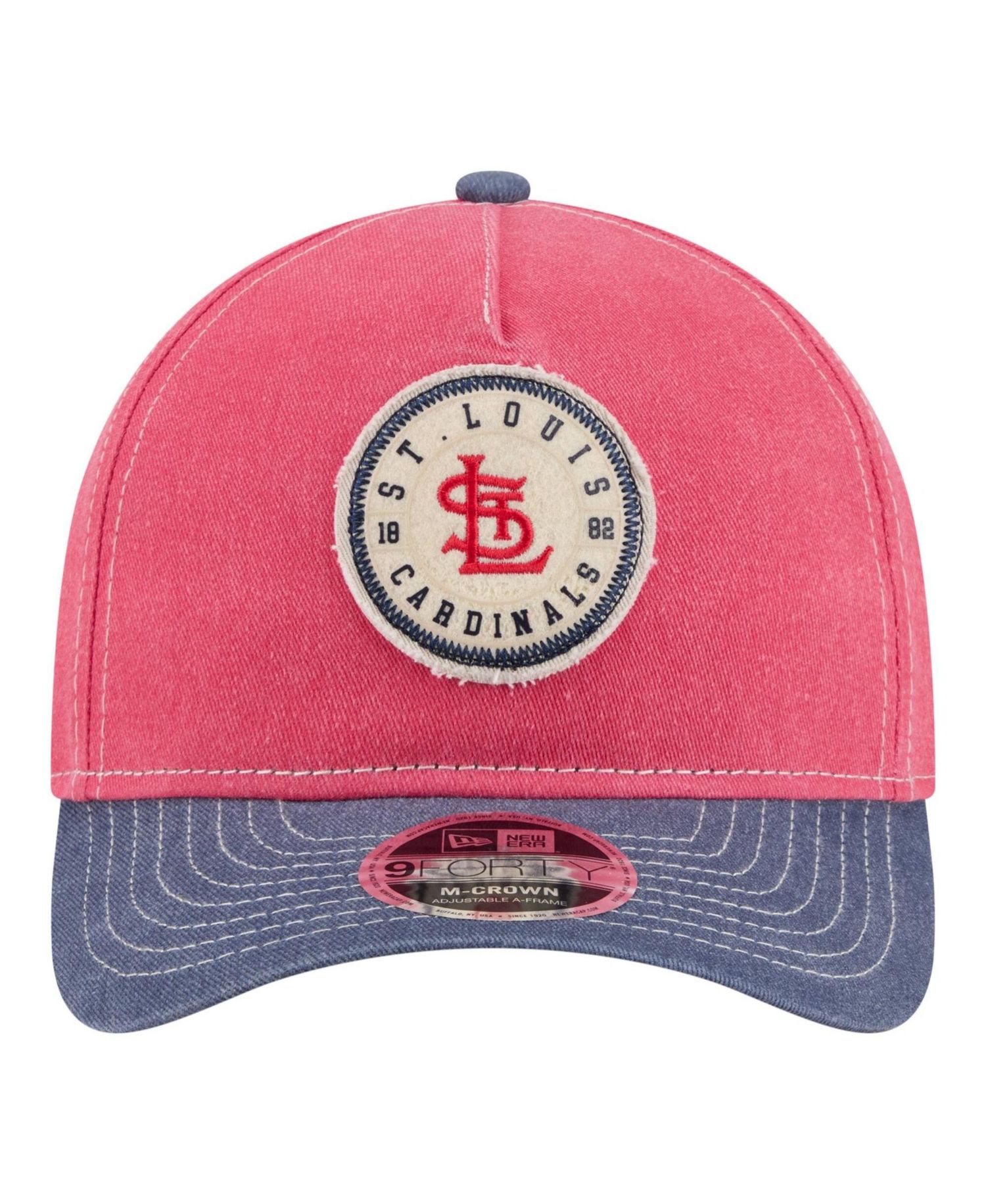 Men's Red/Navy St. Louis Cardinals Felt M-Crown 9FORTY Adjustable Hat