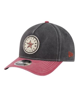 Men's Black/Red Houston Astros Felt M-Crown 9FORTY Adjustable Hat