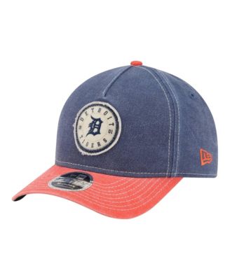 Men's Navy/Orange Detroit Tigers Felt M-Crown 9FORTY Adjustable Hat