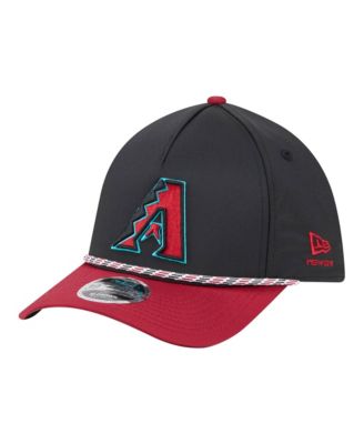 Men's Black/Red Arizona Diamondbacks Rope M-Crown A-Frame 39THIRTY Flex Hat