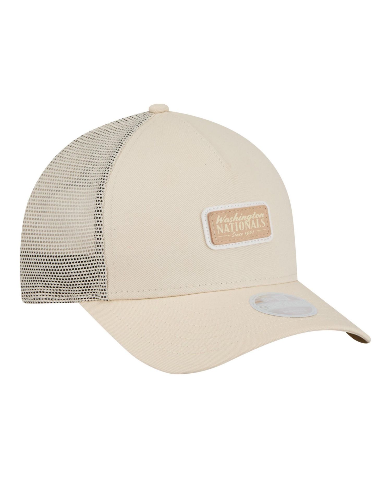 Women's Light Beige Washington Nationals Tonal Patch 9FORTY M-Crown A-Frame Trucker Adjustable Hat