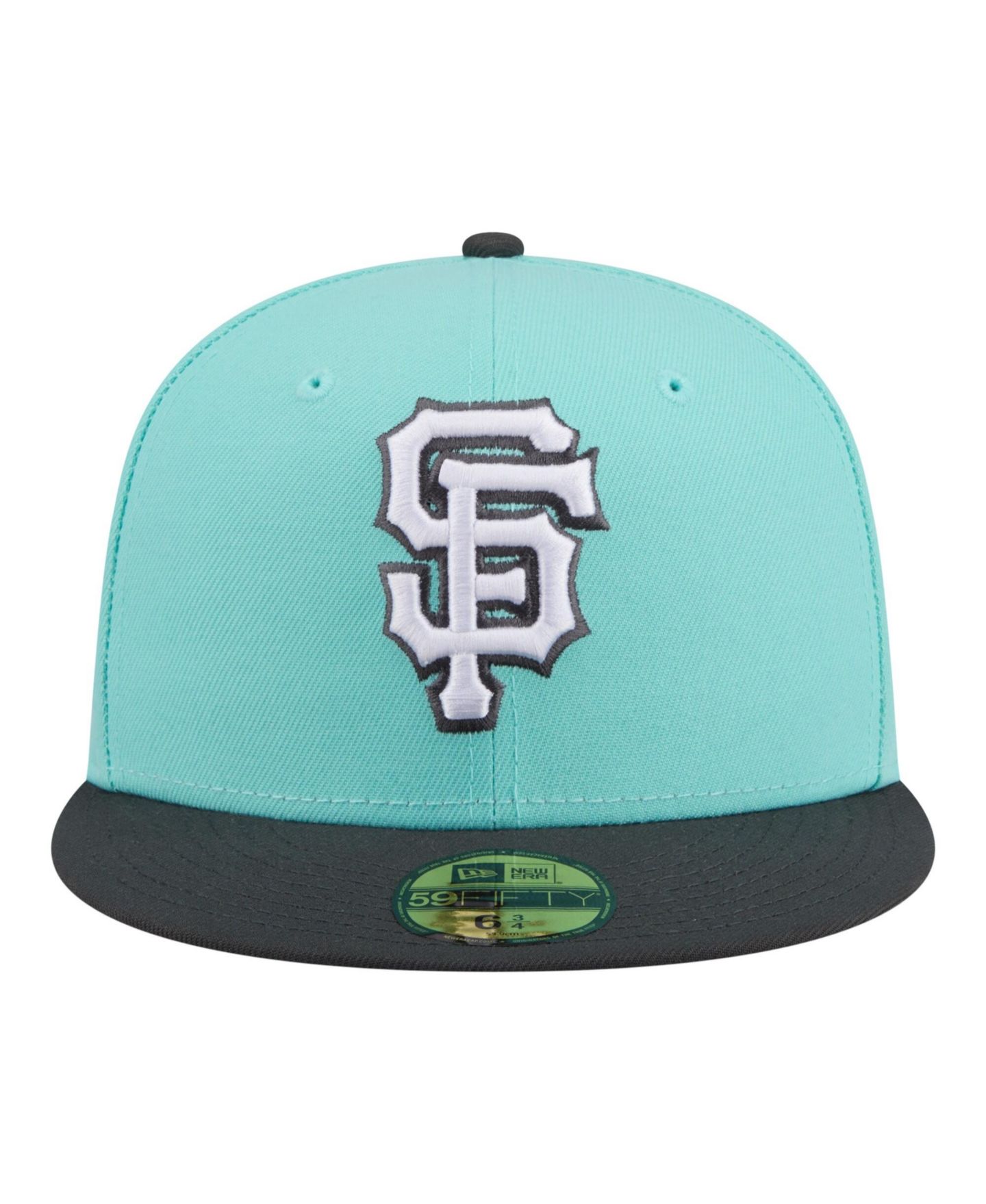 Мужские головные уборы New Era Turquoise/Charcoal San Francisco Giants Two-Tone Color Pack 59FIFTY Fitted Hat — фото 2
