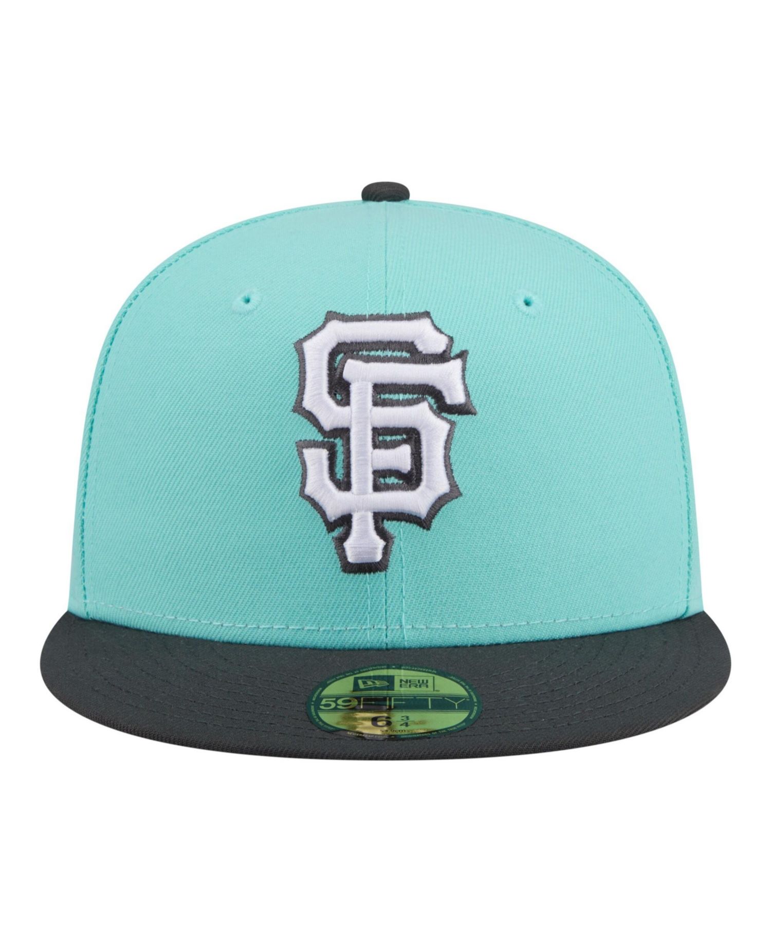 Men's Turquoise/Charcoal San Francisco Giants Two-Tone Color Pack 59FIFTY Fitted Hat