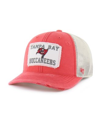 Men's Red Tampa Bay Buccaneers Egremont Well-Worn Adjustable Trucker Hat