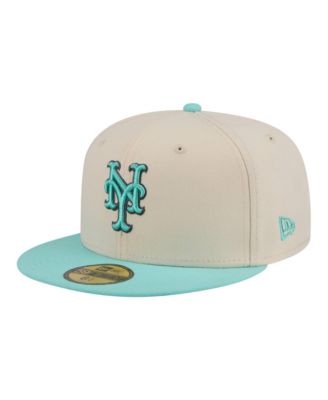 Men's Light Beige/Turquoise New York Mets Two-Tone Color Pack 59FIFTY Fitted Hat