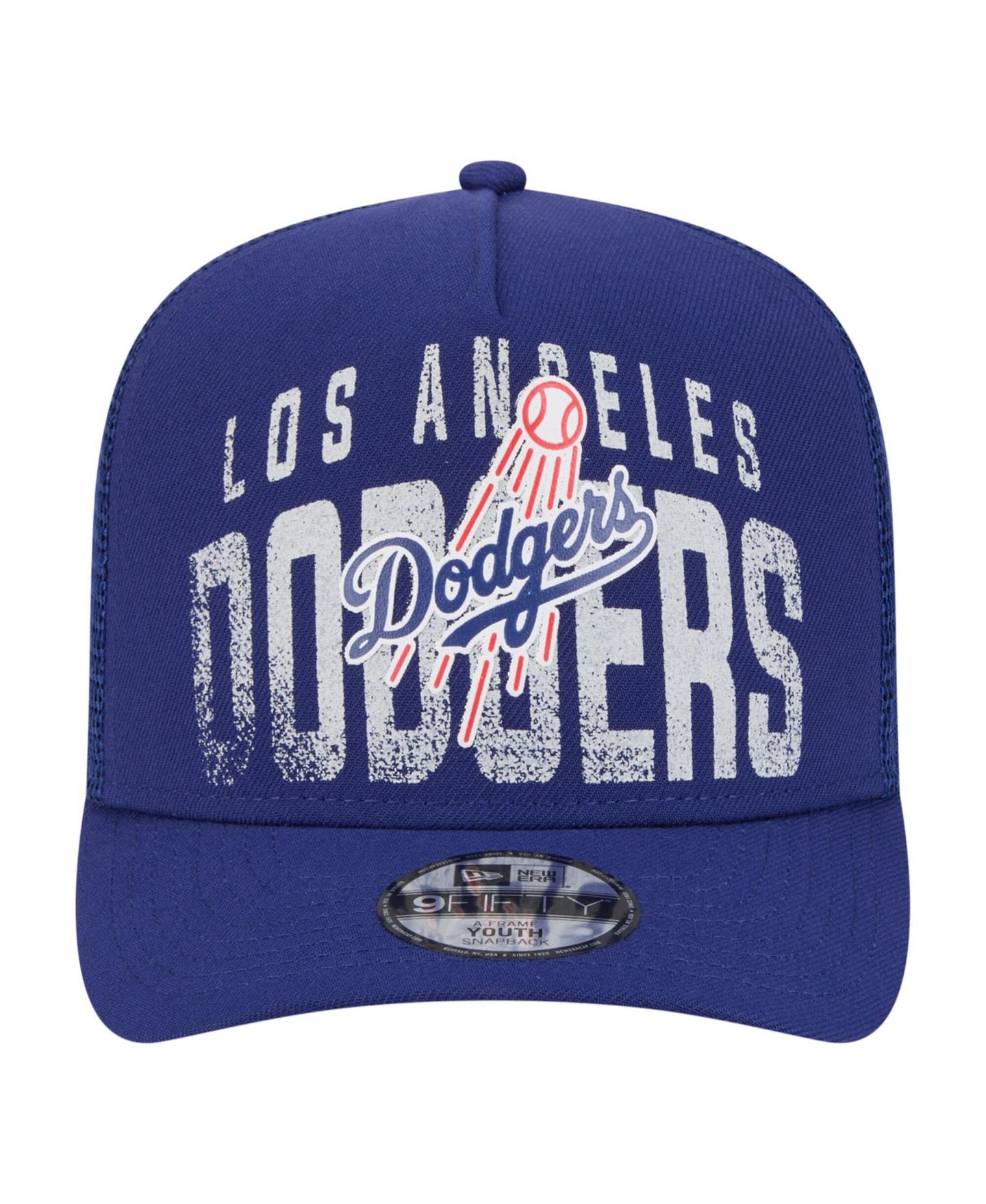 Детская кепка New Era Royal Los Angeles Dodgers Logo Fade A-Frame 9FIFTY Snapback Hat — фото 2