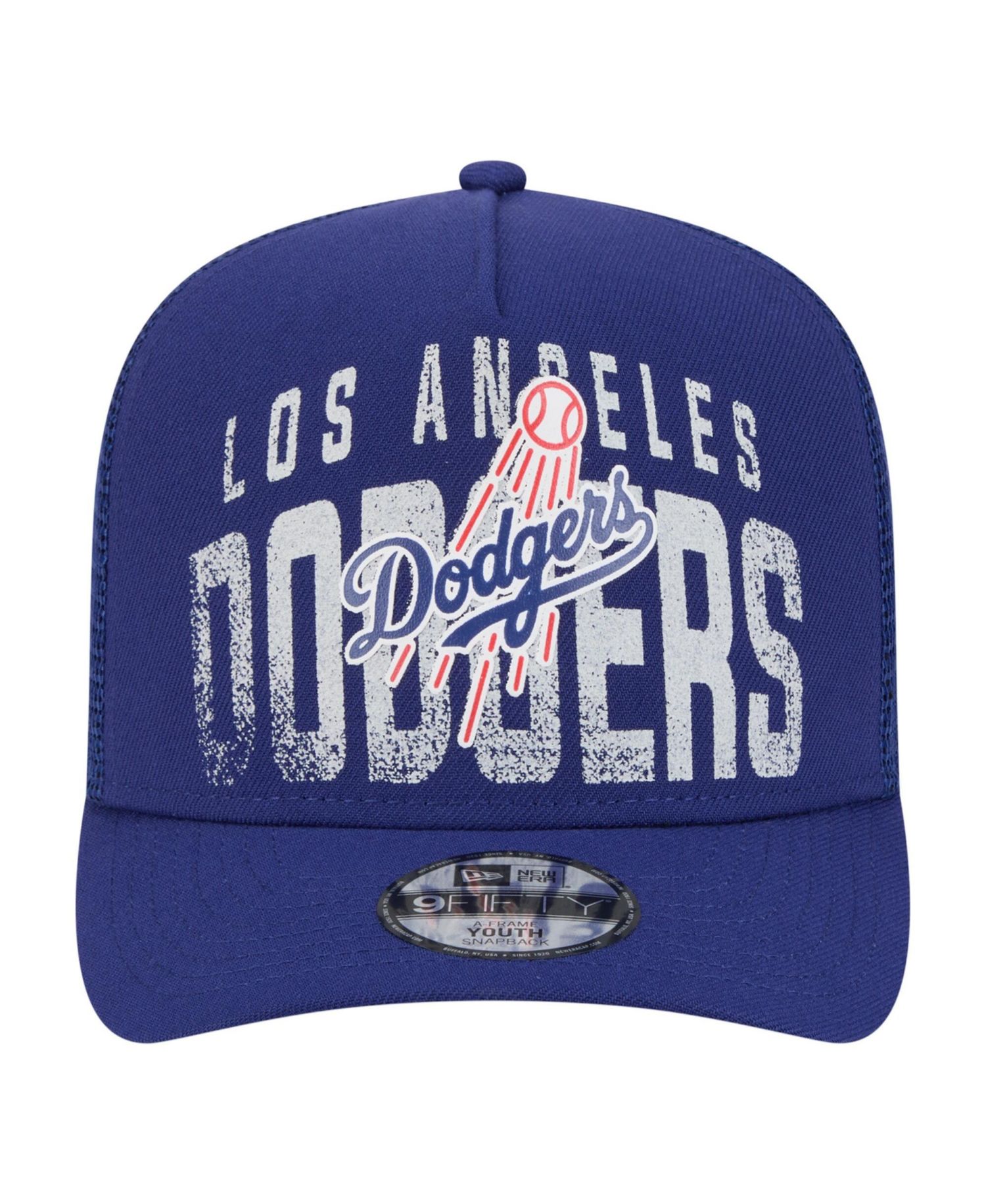 Big Boys and Girls Royal Los Angeles Dodgers Logo Fade A-Frame 9FIFTY Snapback Hat