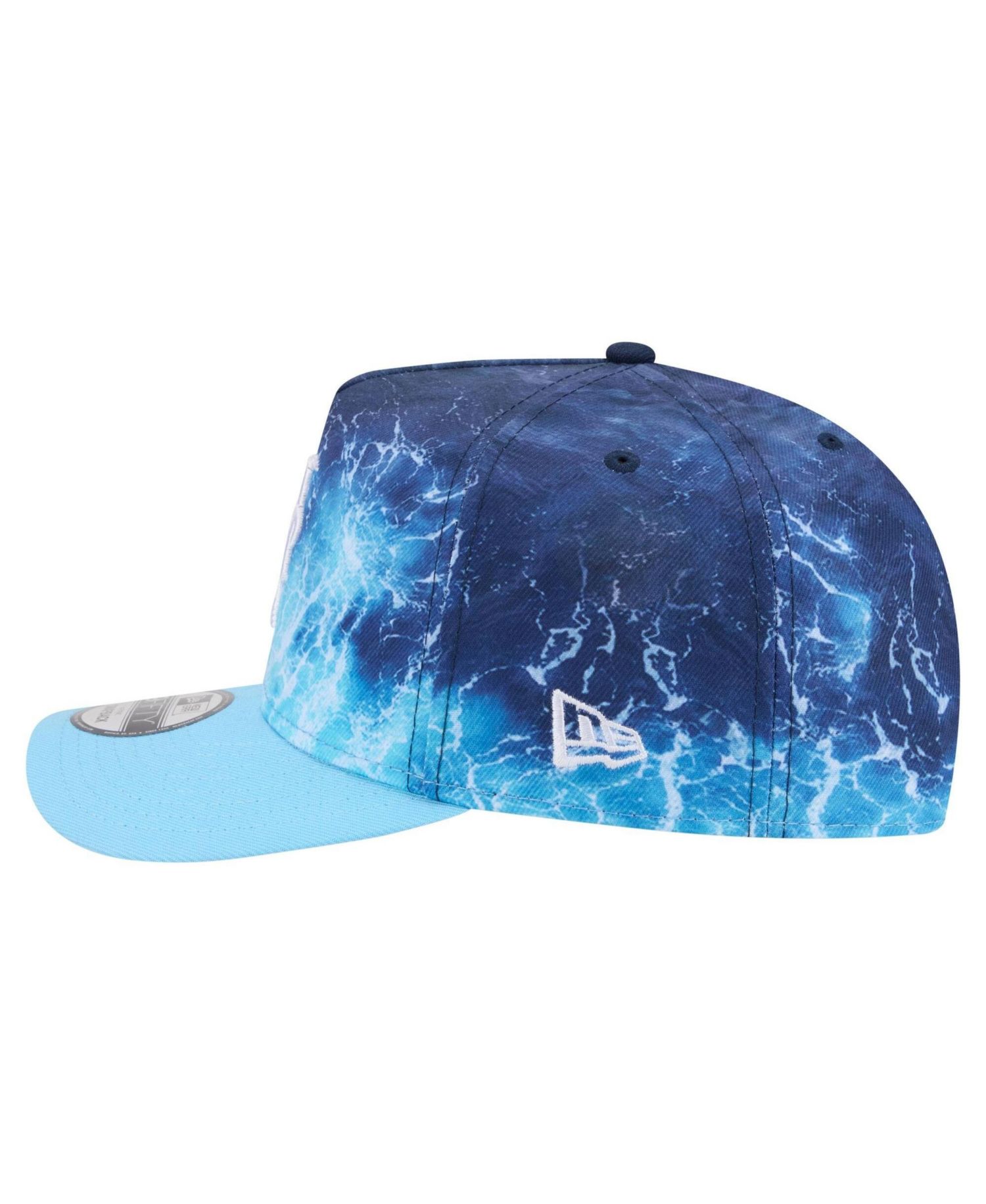 Men's Light Blue New York Mets Deep Water Pre-Curved 9FIFTY A-Frame Snapback Hat