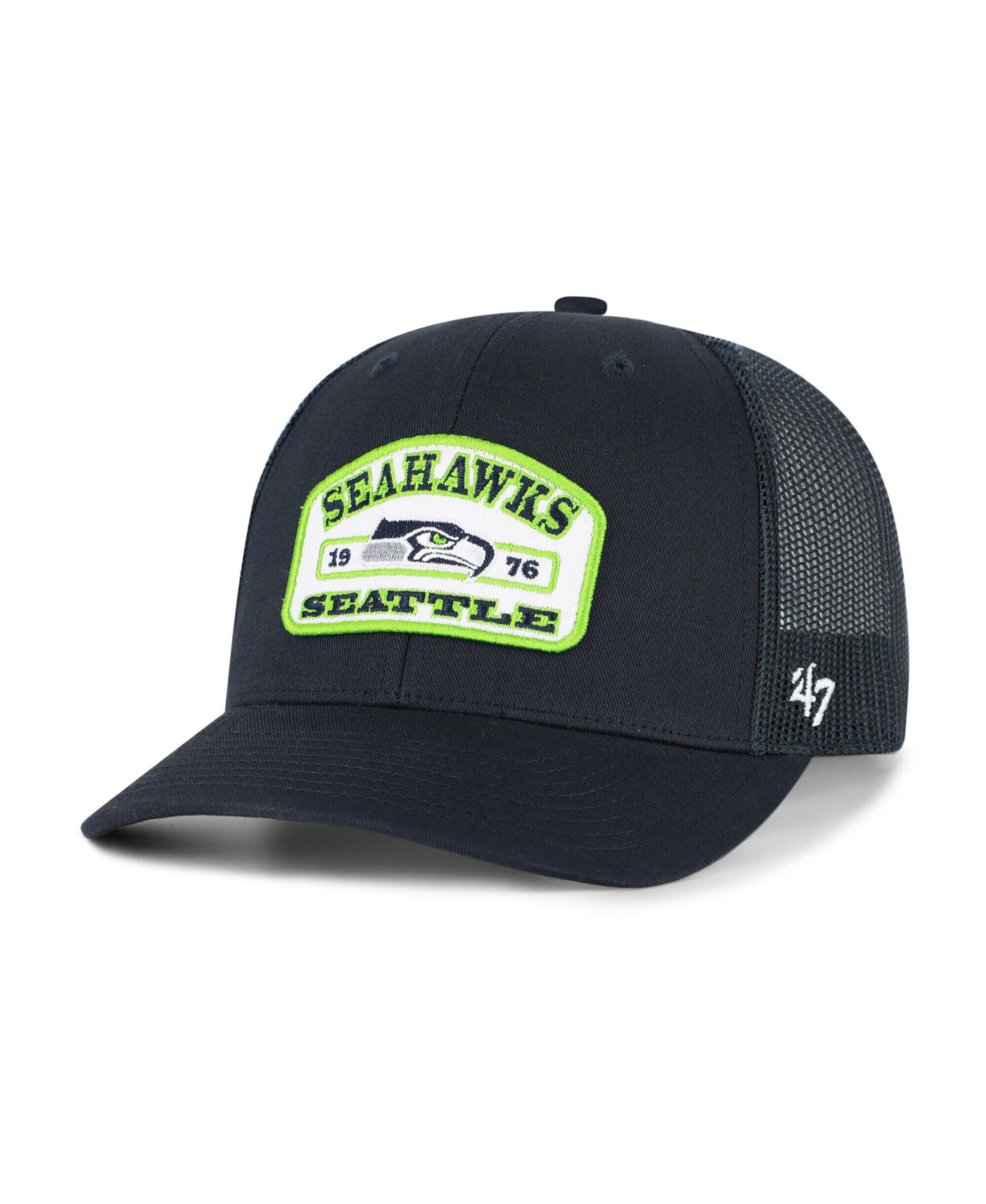 Men's College Navy Seattle Seahawks Roadway Adjustable Trucker Hat