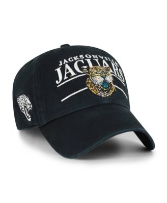 Men's Black Jacksonville Jaguars Throwback Graphic Clean Up Adjustable Hat