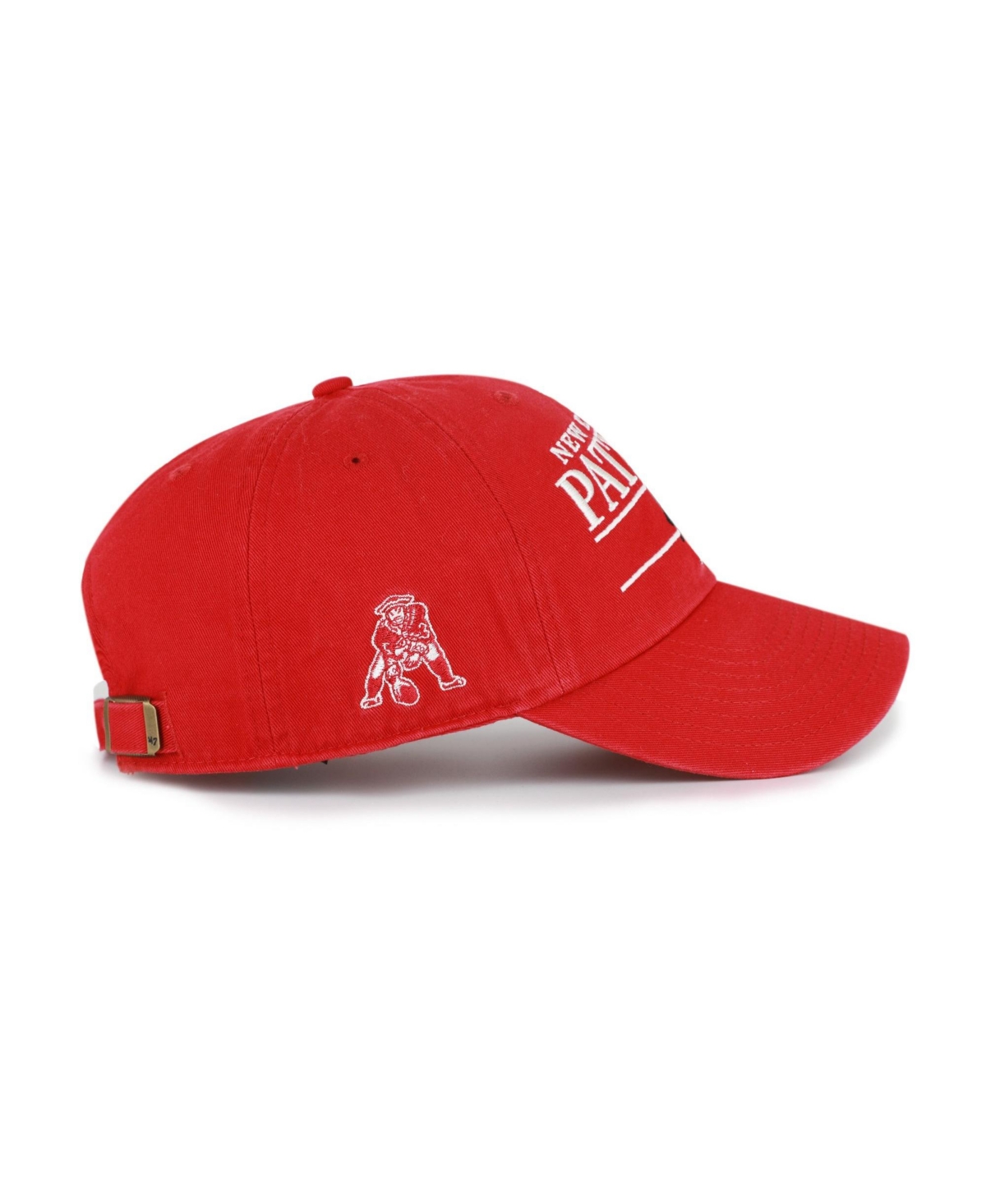 '47 Brand Men's Red New England Patriots Throwback Graphic Clean Up Adjustable Hat