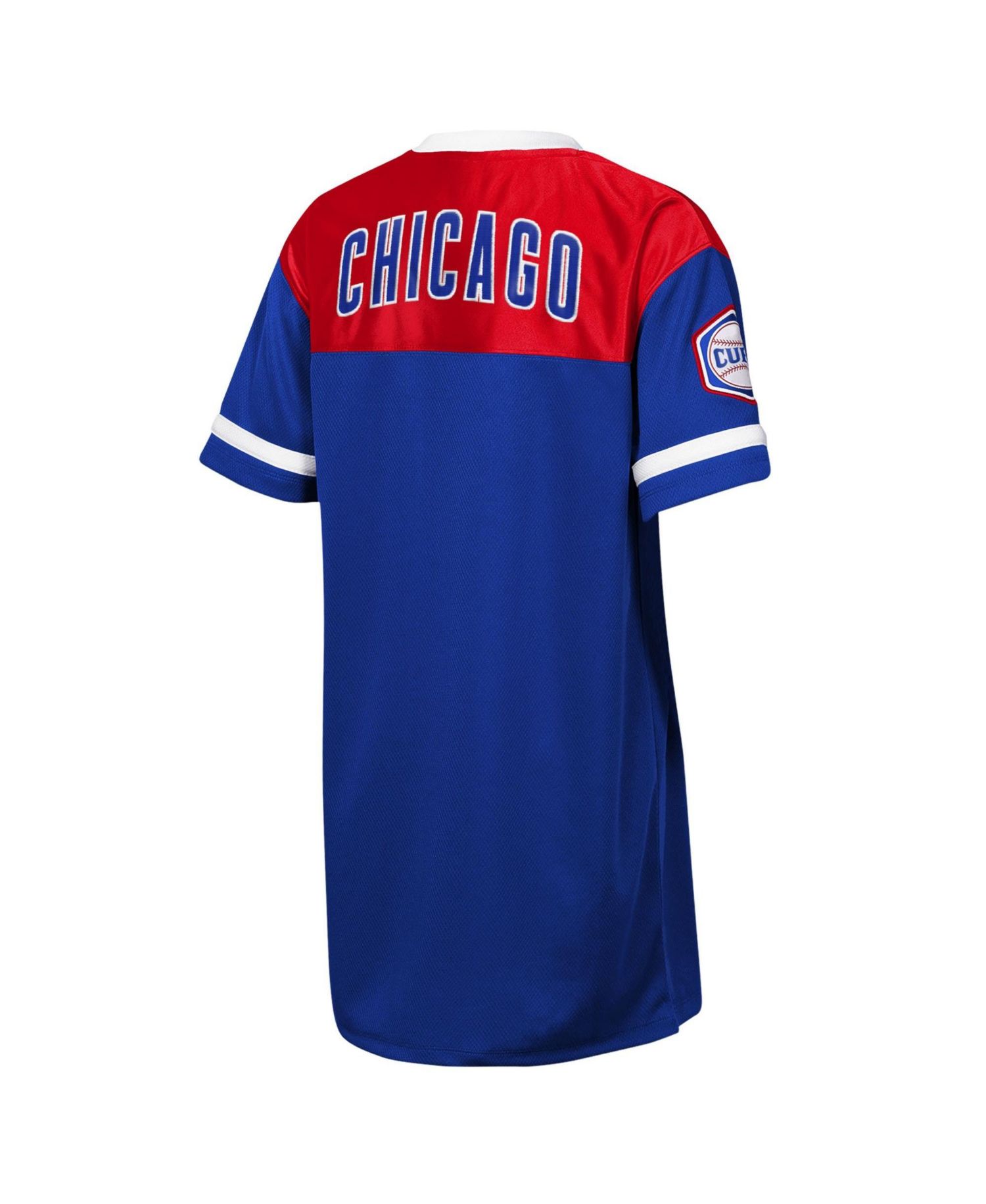 Big Girls Royal Chicago Cubs Big League Cheer V-Neck T-Shirt Dress
