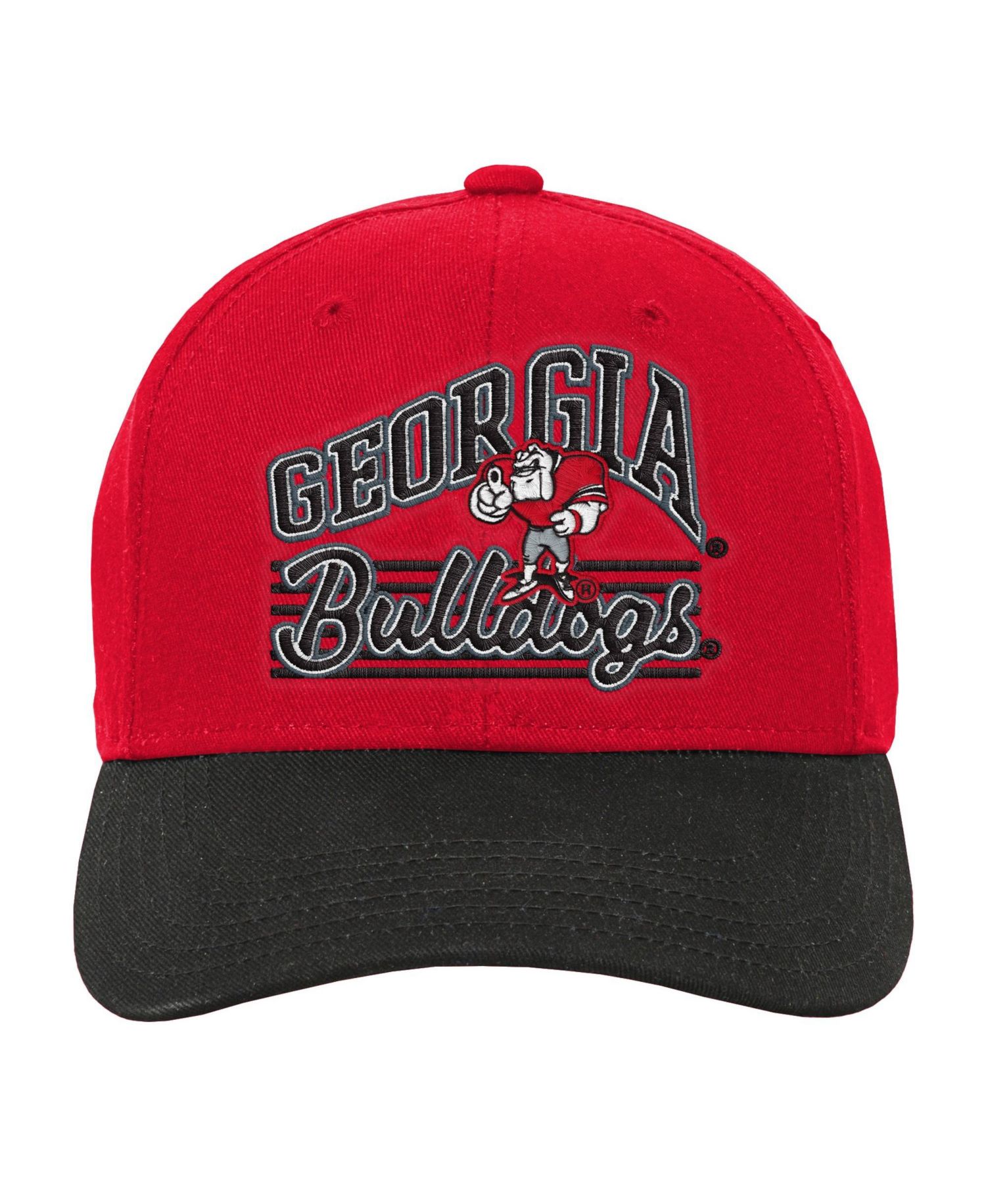 Big Boys and Girls Red/Black Georgia Bulldogs Dad Unstructured Adjustable Hat