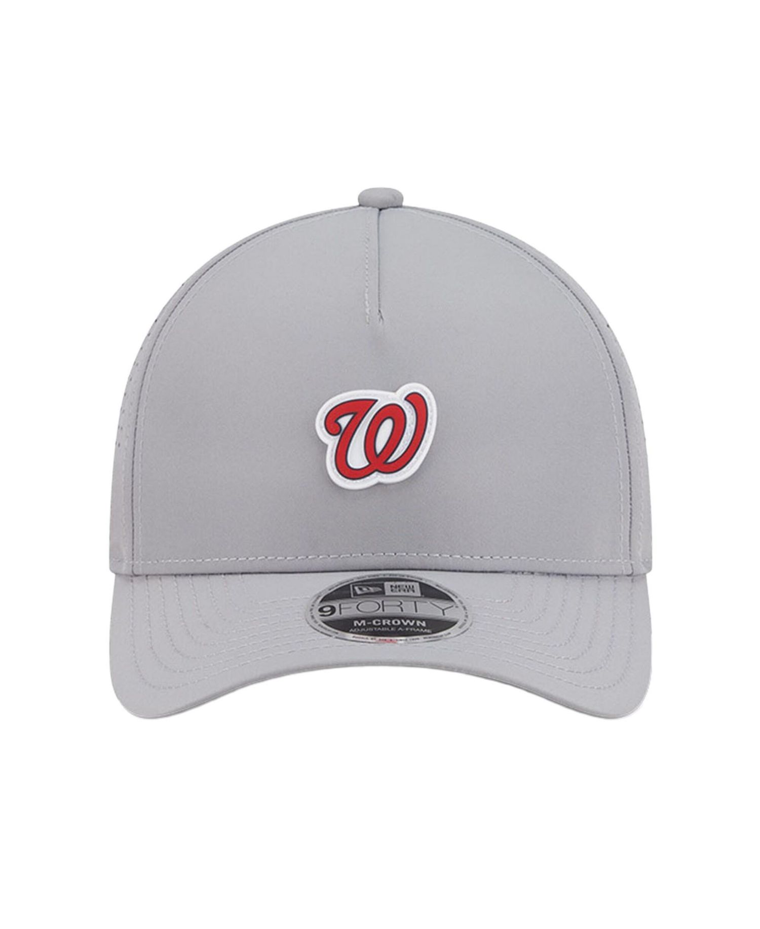 Men's Gray Washington Nationals Micro Logo 9FORTY M-Crown A-Frame Adjustable Hat