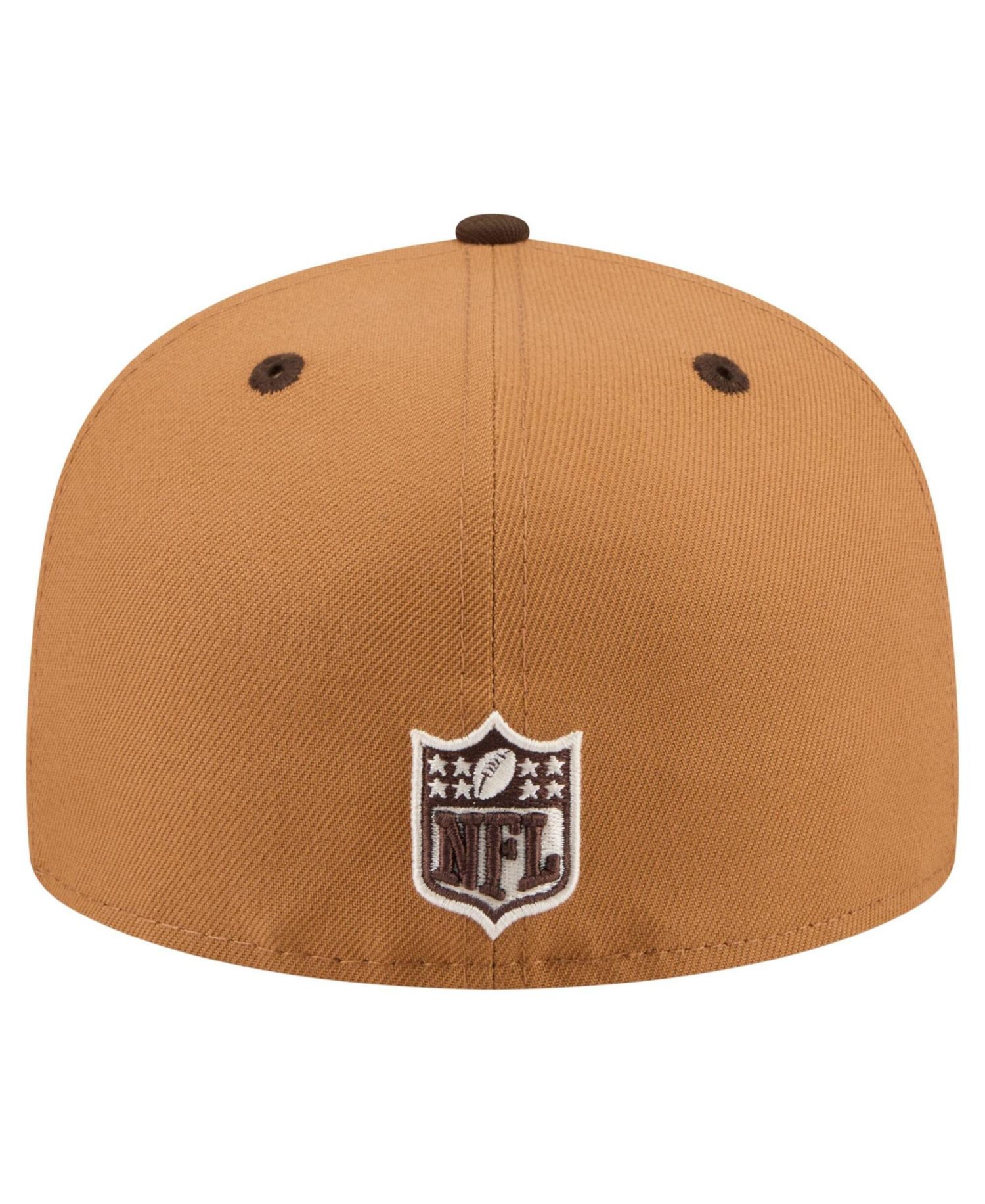 Men's Light Brown/Dark Brown Miami Dolphins Two-Tone Walnut 59FIFTY Fitted Hat