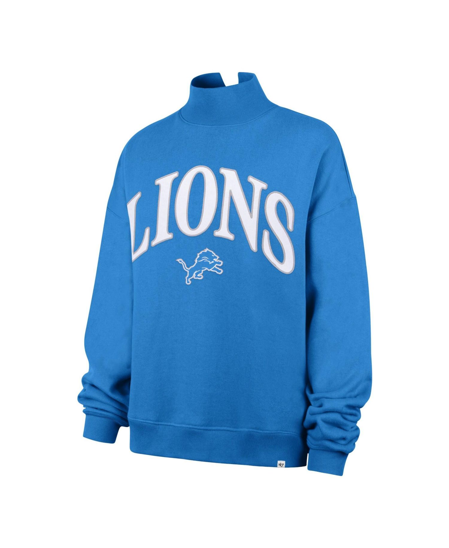 Women's Detroit Lions Vantage Mock Neck Oversized Sweatshirt