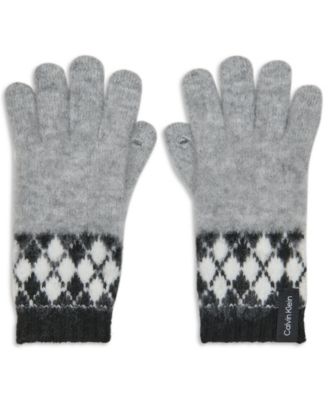 Women's Argyle Fair Isle Pattern Gloves