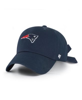Women's Navy New England Patriots Bow Back Clean Up Adjustable Hat