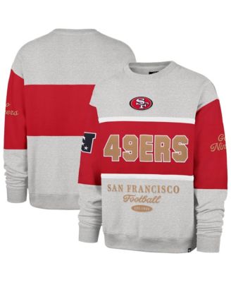 Men's Scarlet/Gray San Francisco 49ers Blockfield Maximalist Sweatshirt