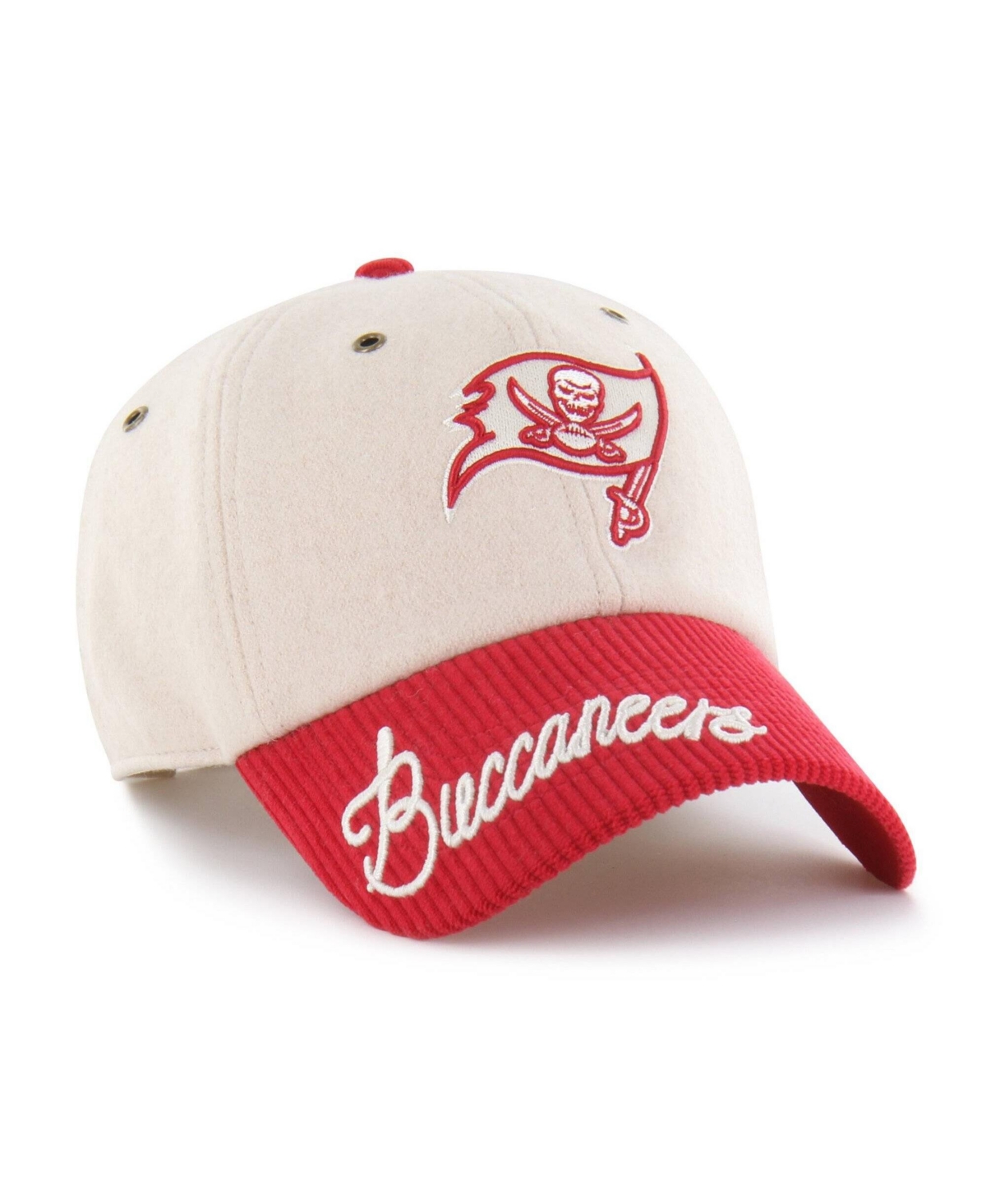 47 Brand Women's Natural/Red Tampa Bay Buccaneers Rope Script Clean Up Adjustable Hat - Natural, Red