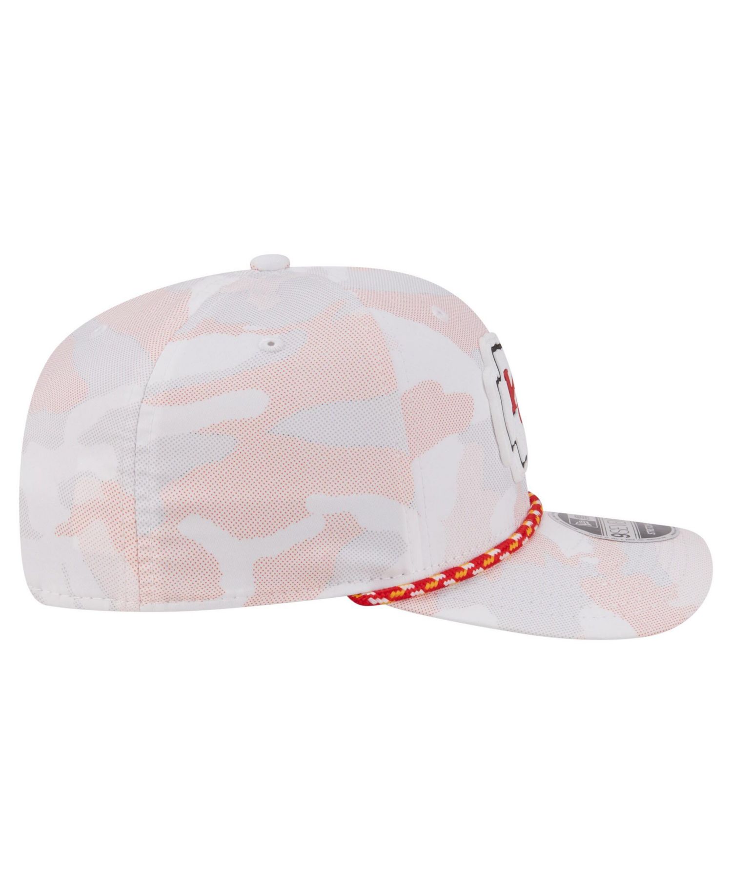 Men's White Kansas City Chiefs Camo Rope 9SEVENTY Adjustable Hat