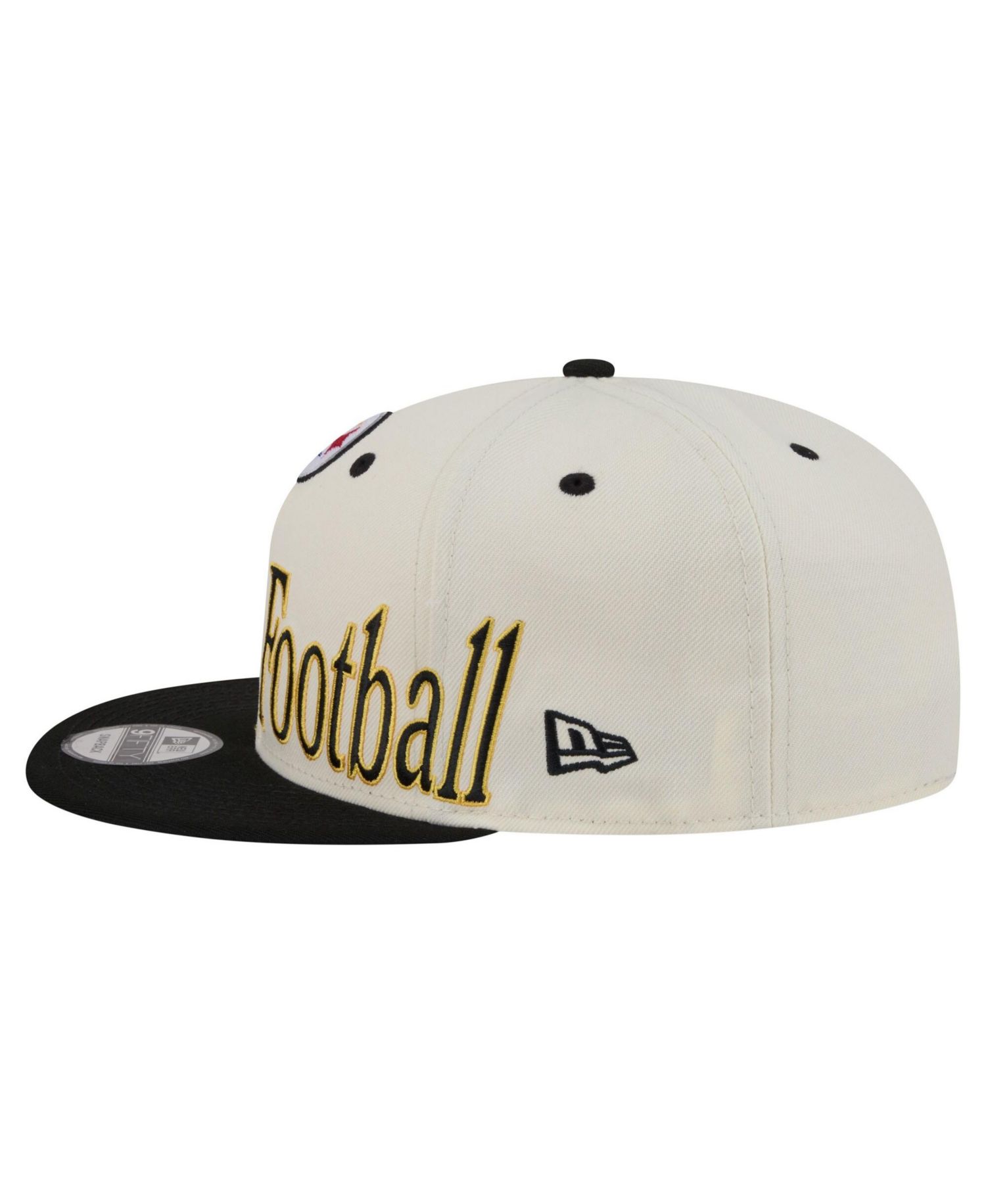 Men's Cream Pittsburgh Steelers Oversized Slogan 9FIFTY Snapback Hat