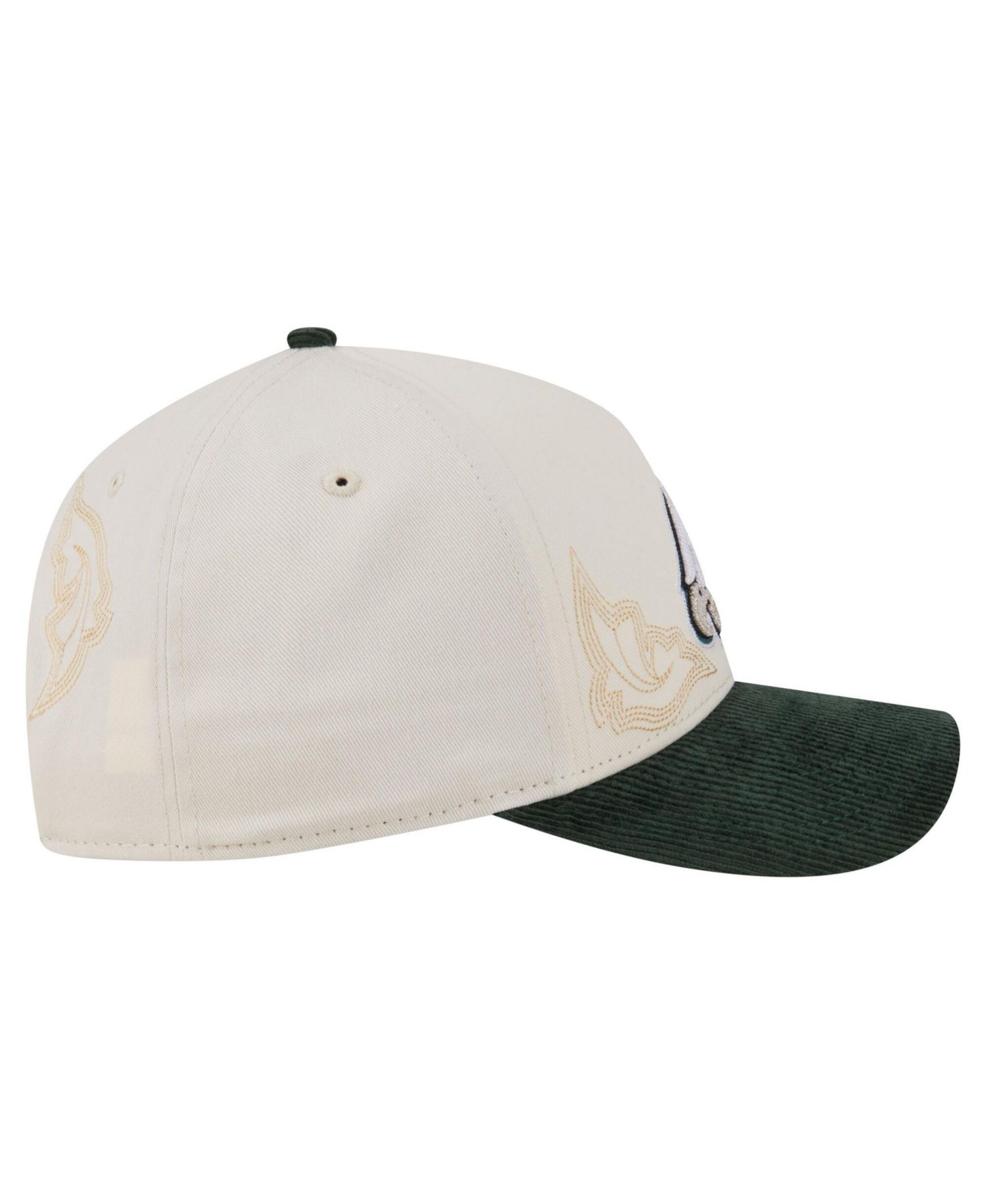 Men's Cream/Midnight Green Philadelphia Eagles Western 9FORTY A-Frame Adjustable Hat