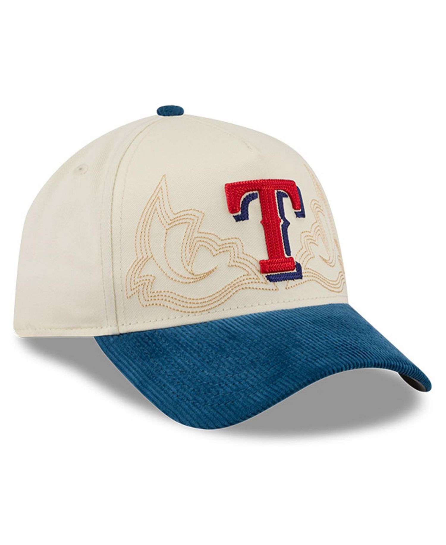 Men's Stone Texas Rangers Western Stitch 9FORTY A-Frame Adjustable Hat