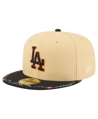 Men's Light Beige Los Angeles Dodgers Two-Tone Embroidered Visor 59FIFTY Fitted Hat