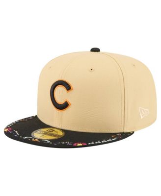Men's Light Beige Chicago Cubs Two-Tone Embroidered Visor 59FIFTY Fitted Hat