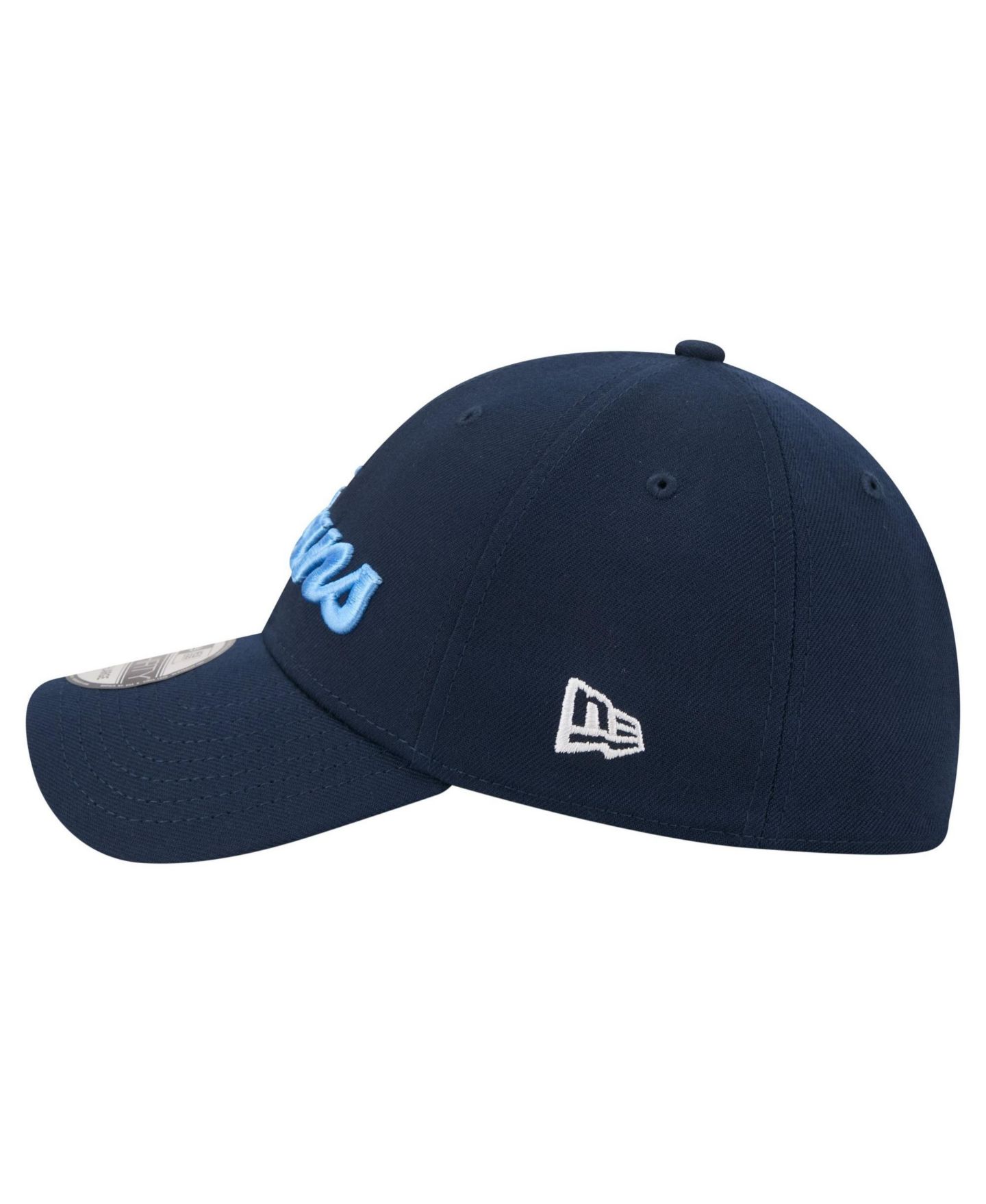 Мужская кепка New Era Navy Tennessee Titans Script 39THIRTY Flex Hat — фото 6