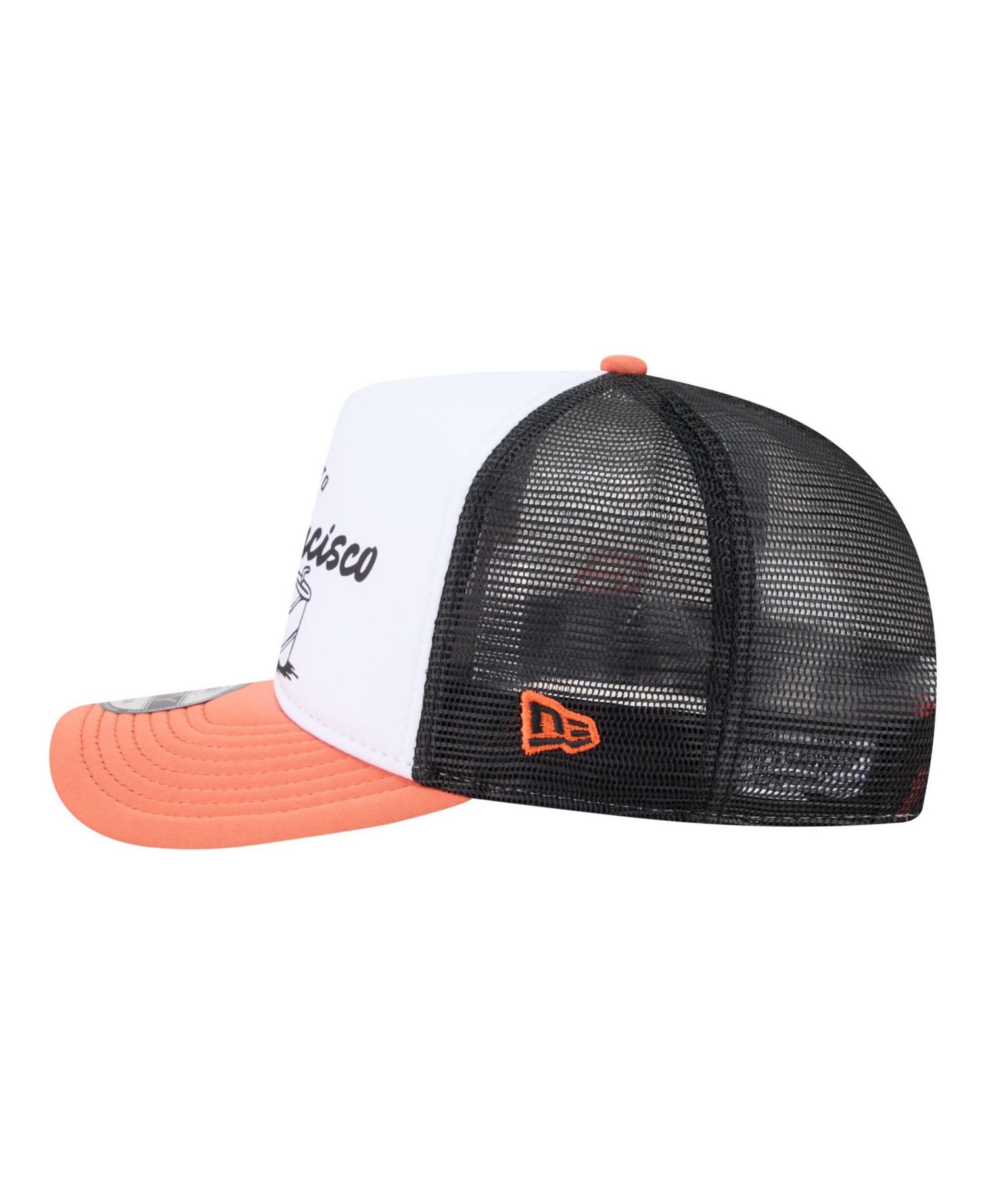Men's White/Orange San Francisco Giants Foodie A-Frame 9FIFTY Trucker Snapback Hat