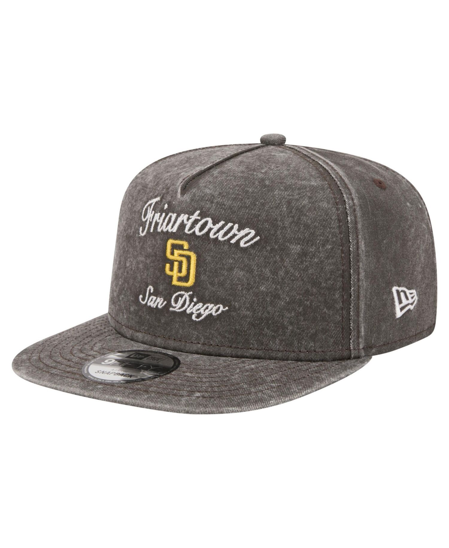 Men's Black San Diego Padres City Slogan A-Frame 9FIFTY Snapback Hat