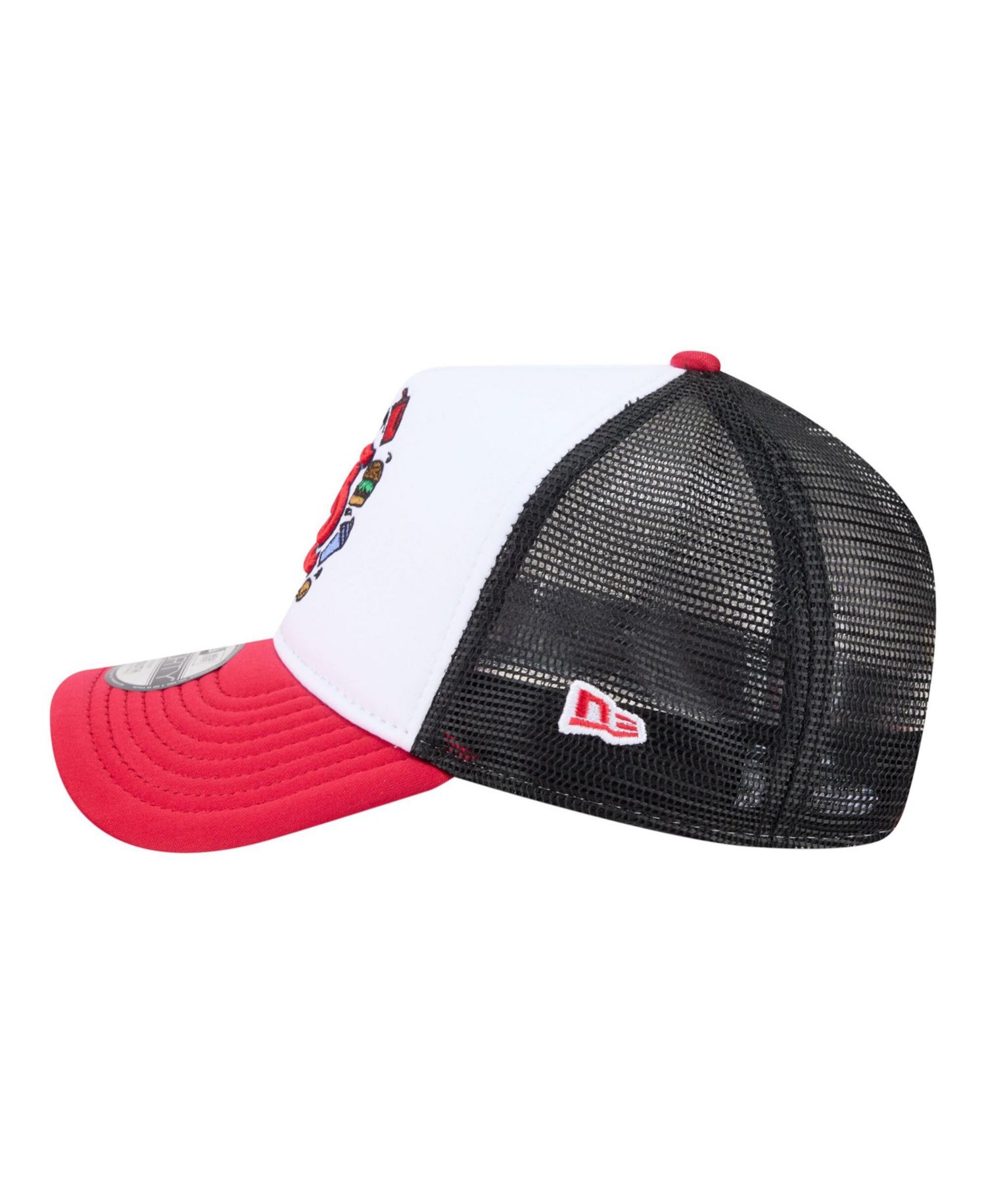 Big Boys and Girls White/Red St. Louis Cardinals Food A-Frame 9FORTY Trucker Adjustable Hat