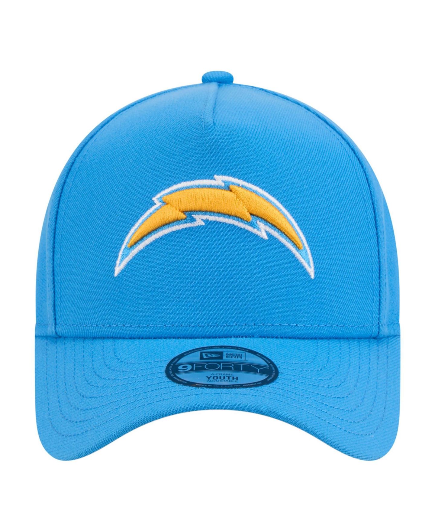 Детская кепка New Era Powder Blue Los Angeles Chargers 9FORTY A-Frame Adjustable Hat — фото 2