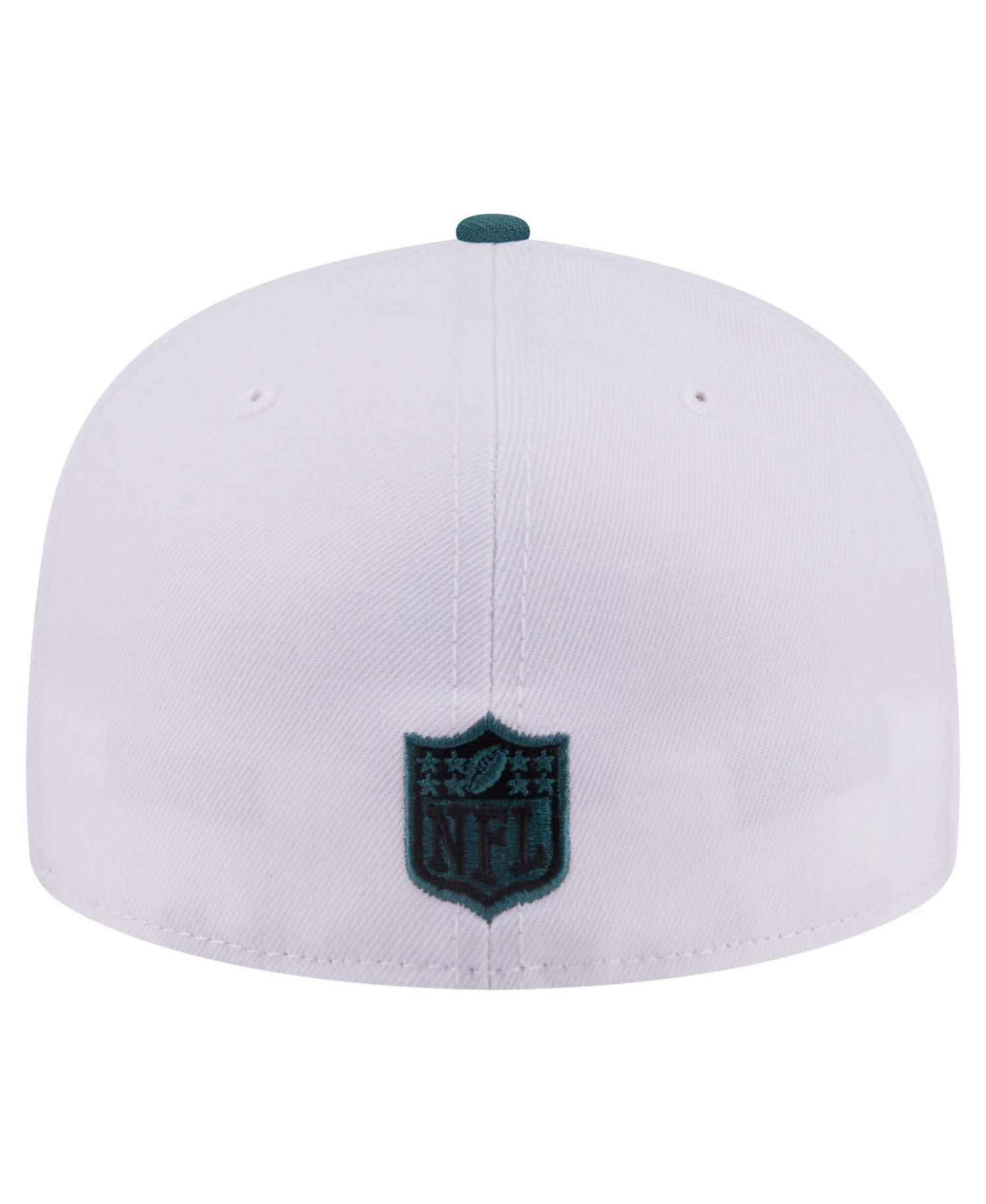 Men's White/Midnight Green Philadelphia Eagles Retro Swoop 59FIFTY Fitted Hat