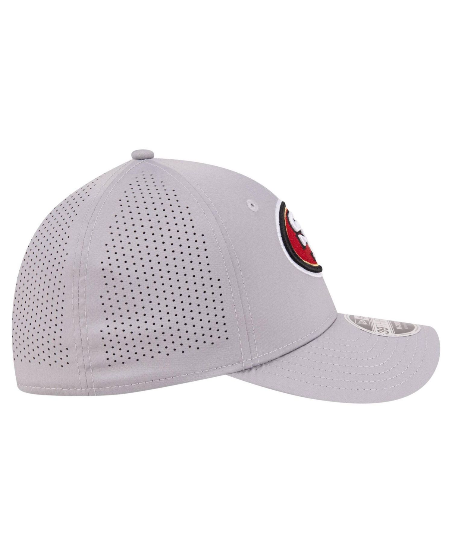 Men's Gray San Francisco 49ers Perforated 39THIRTY M-Crown Flex Hat