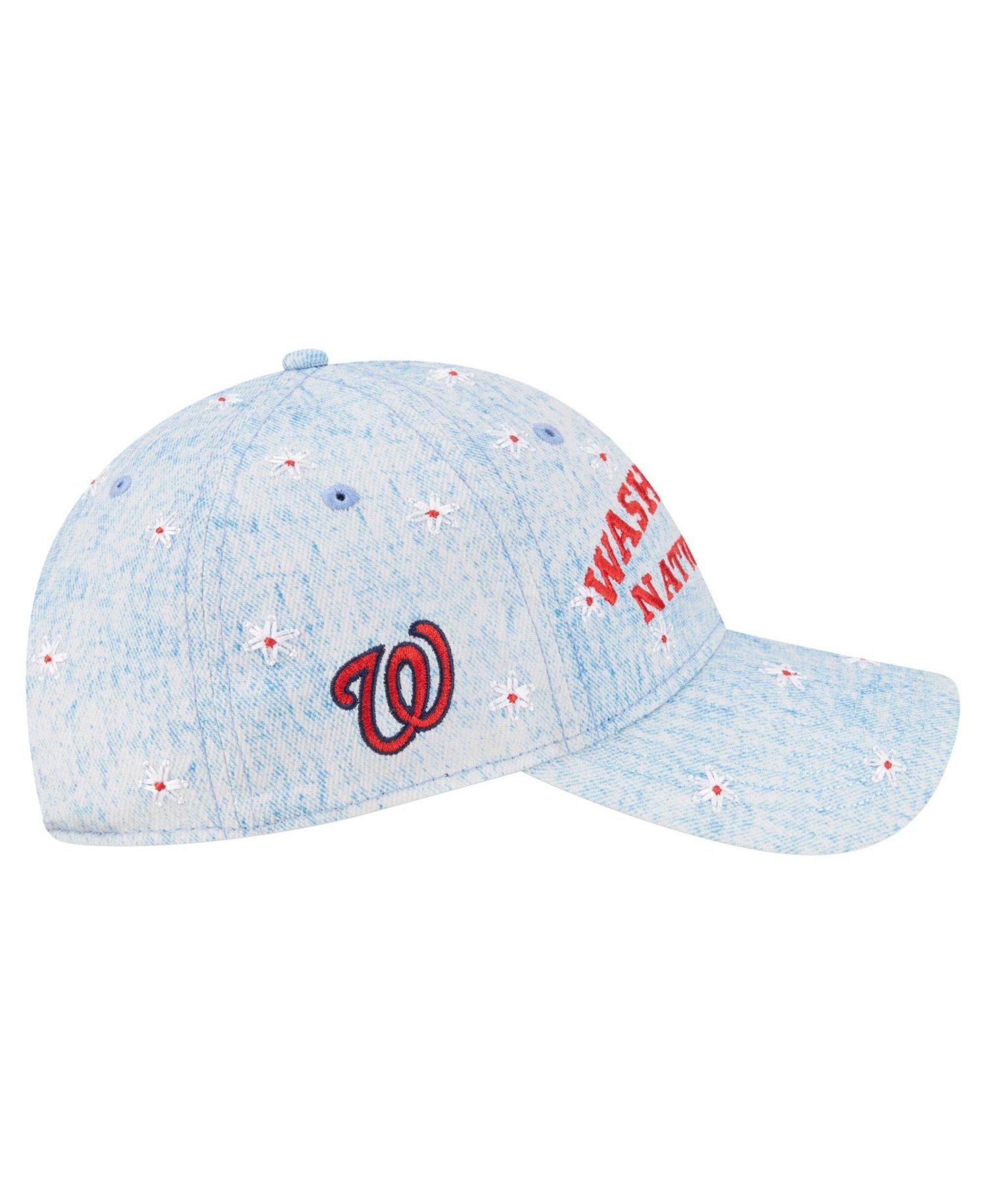 Women's Light Blue Washington Nationals Daisy All Over 9TWENTY Adjustable Hat
