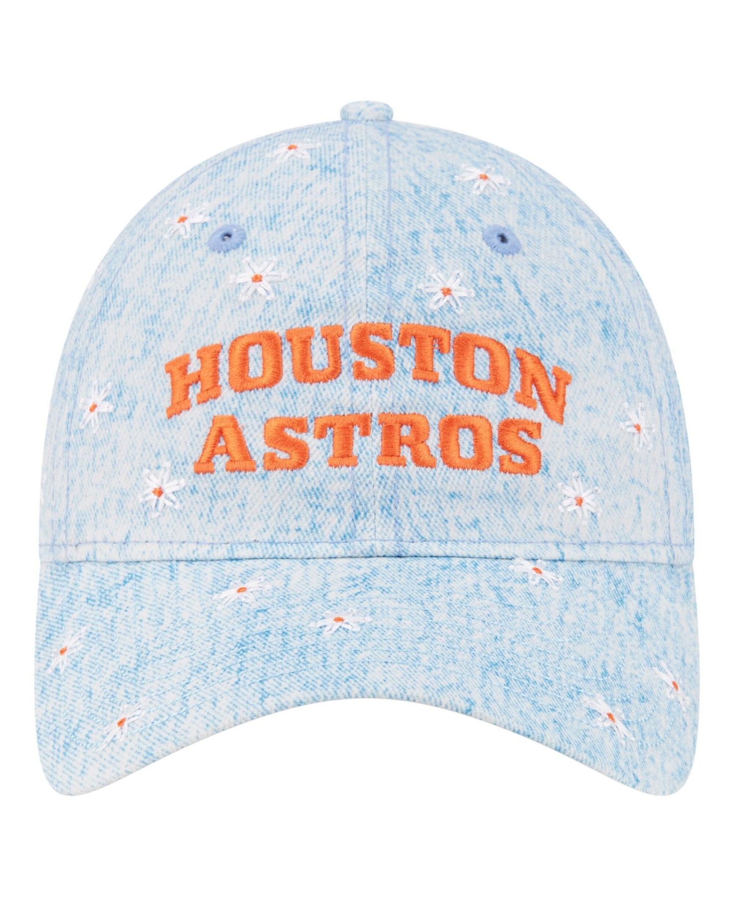 Женская кепка New Era Light Blue Houston Astros Daisy All Over 9TWENTY Adjustable Hat — фото 2