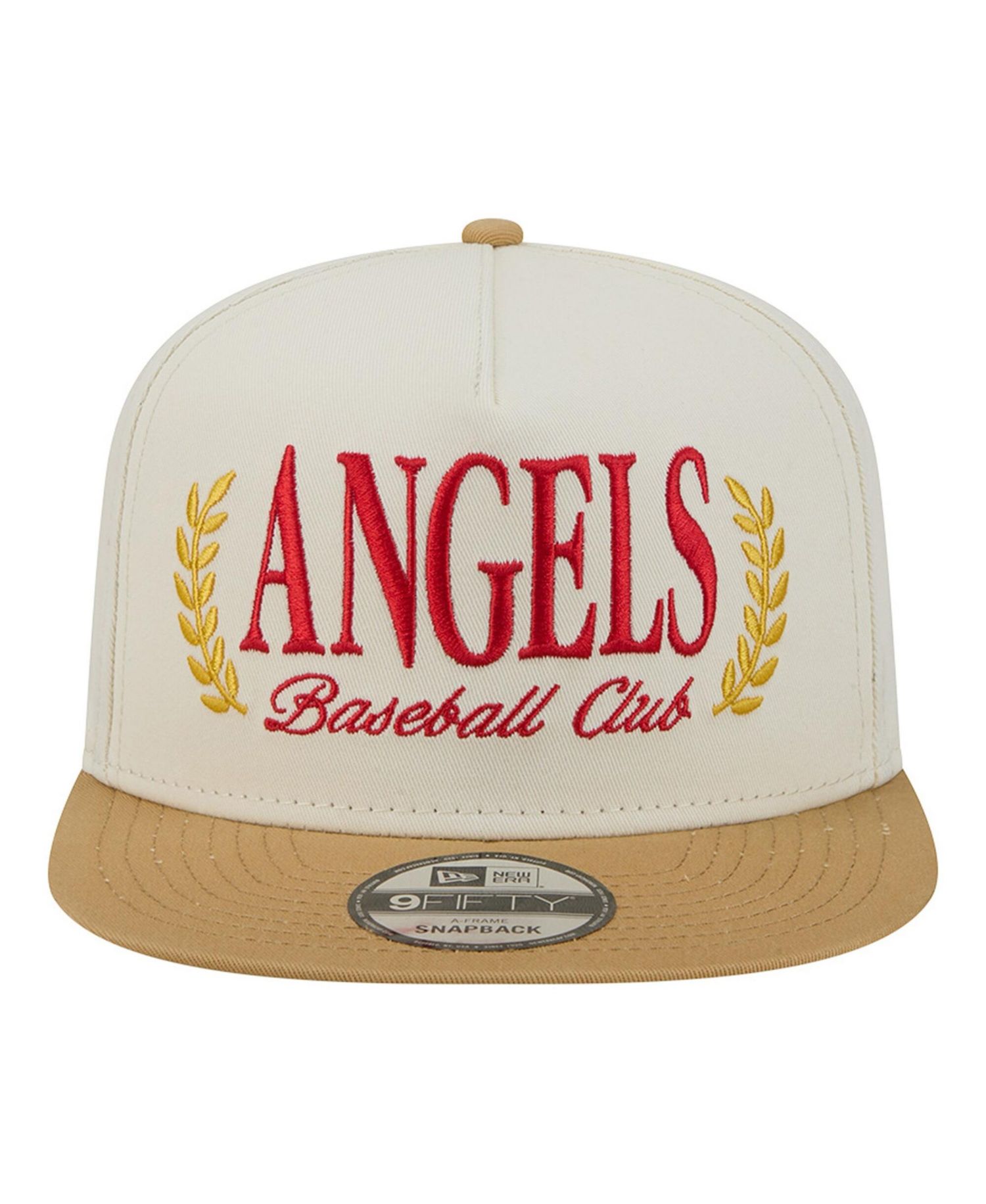 Men's Cream Los Angeles Angels Club 9FIFTY A-Frame Snapback Hat