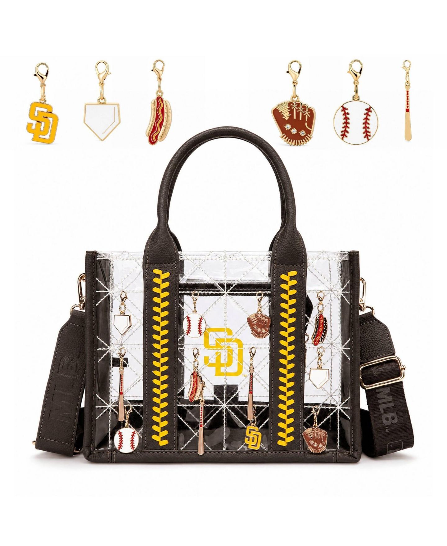 Женская сумка Montana West San Diego Padres Charmed Whipstitch Tote — фото 8