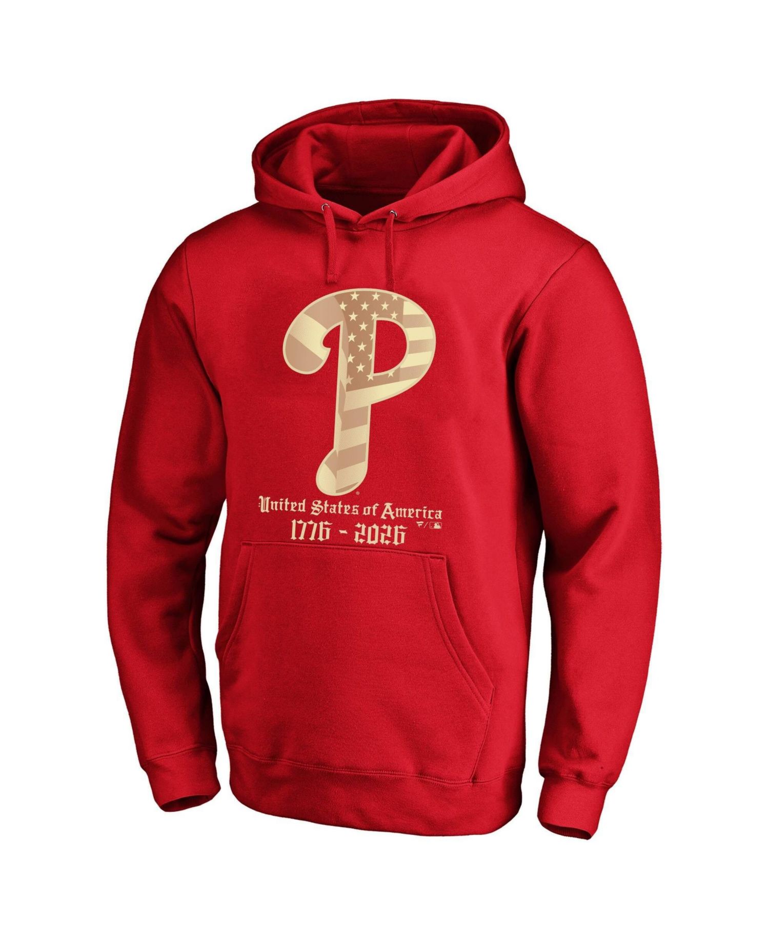 Men's Red Philadelphia Phillies USA 1776-2026 Big & Tall Hoodie