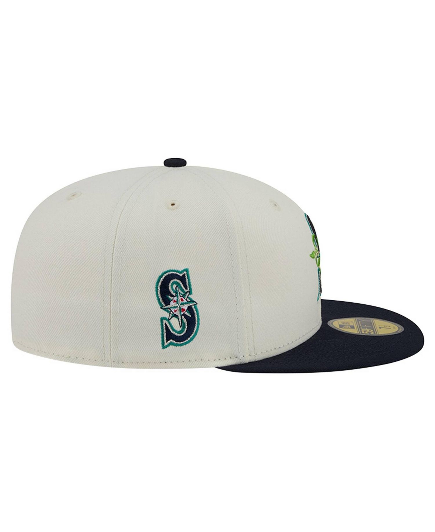 Men's White/Navy Seattle Mariners Blossom 59FIFTY Fitted Hat