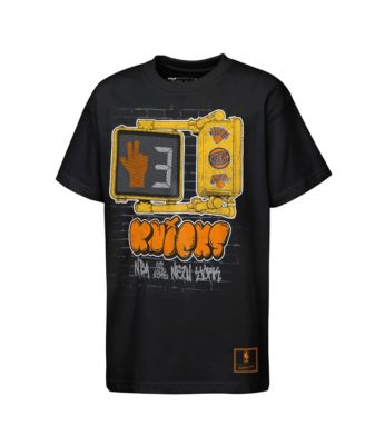 Big Boys and Girls Black New York Knicks Look B4 Crossing T-Shirt