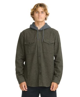 Men's Delton Herringbone Hooded Flannel Shirt
