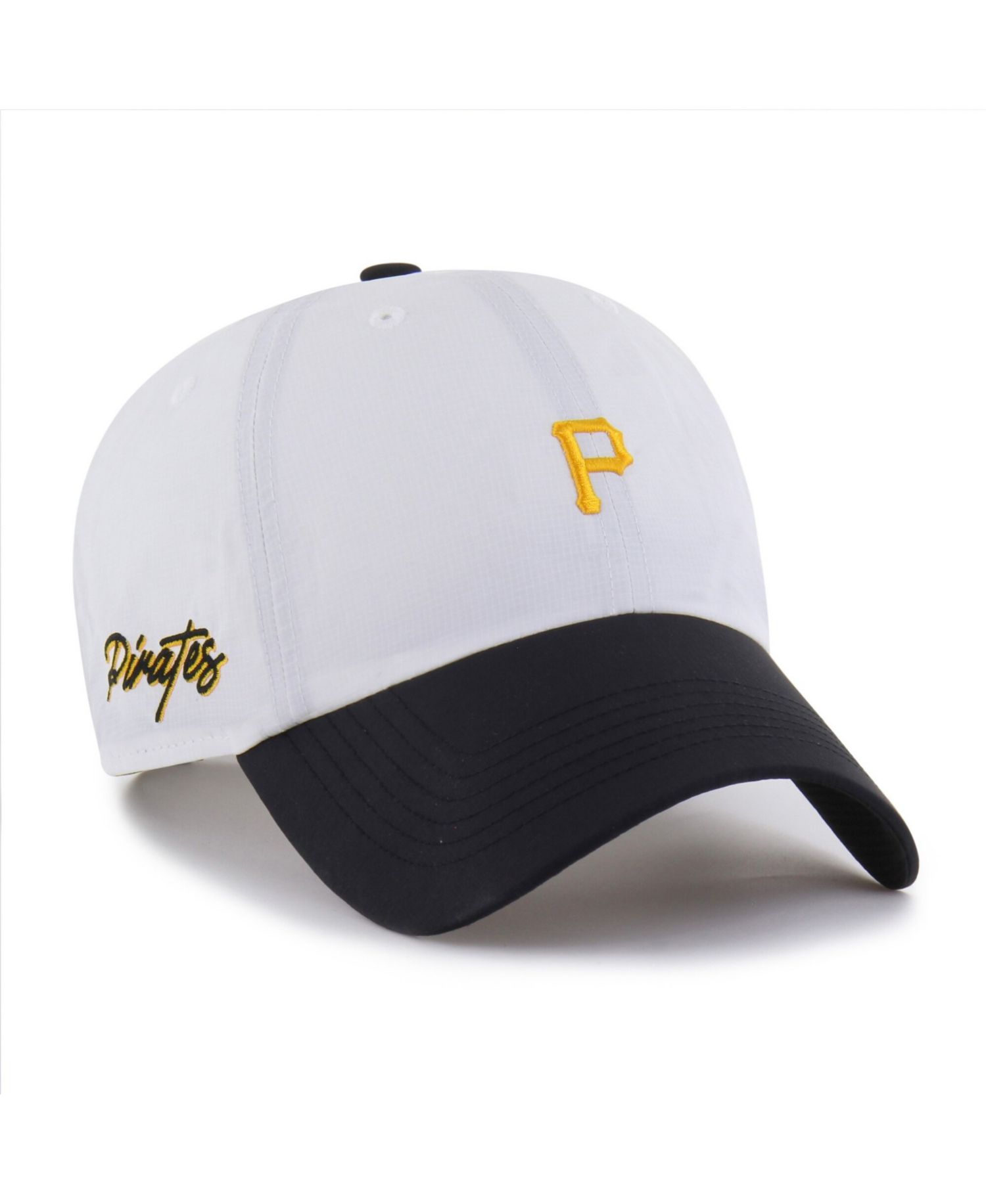 47 Brand Men's White/Black Pittsburgh Pirates Vista Mini Clean Up Adjustable Hat