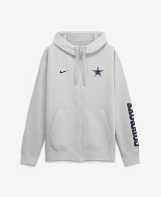 Men's Gray Dallas Cowboys Cool Down Club Full-Zip Hoodie