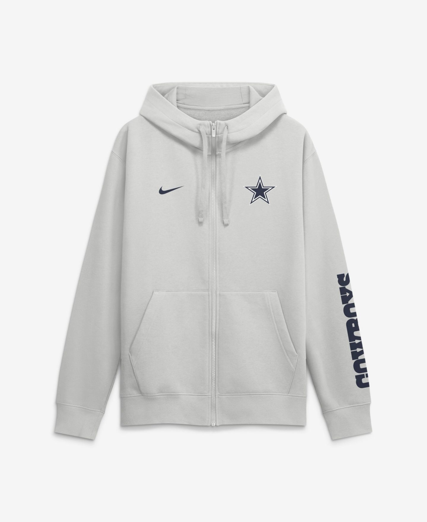 Мужская худи Nike Dallas Cowboys Cool Down Club на молнии, Gray — фото 1